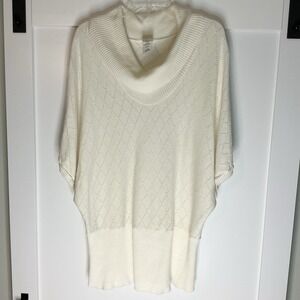 Just My Size Womens Cowl Neck Sweater Size 2X CozyCore Ivory